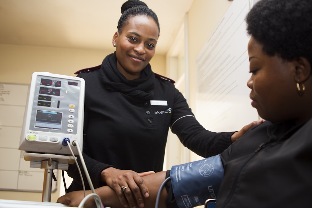 Patient exercising with professional guidance